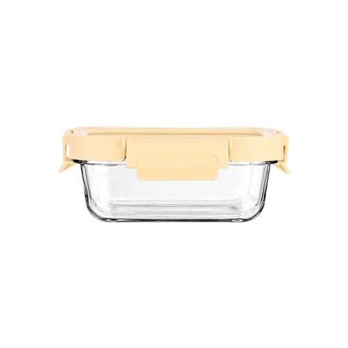 ESTIA ΦΑΓΗΤΟΔΟΧΕΙΟ CLICK&SEAL ΓΥΑΛΙΝΟ 370ml 16.3x12.3x6.2cm ΜΕ ΚΑΠΑΚΙ ΠΛΑΣΤΙΚΟ IVORY