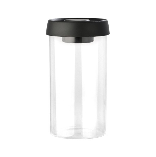ESTIA ΔΟΧΕΙΟ ΑΠΟΘΗΚΕΥΣΗΣ ΚΕΝΟΥ ΑΕΡΟΣ ΓΥΑΛΙΝΟ 900ml ΜΕ ΚΑΠΑΚΙ ΜΑΥΡΟ