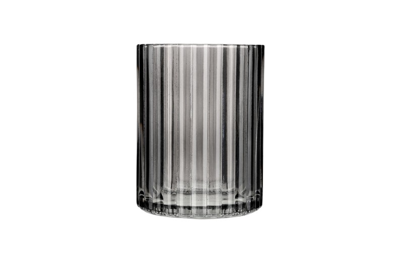 ESTIA ΠΟΤΗΡΑΚΙ ΜΠΑΝΙΟΥ ALIVIO ΓΥΑΛΙΝΟ ΑΝΑΓΛΥΦΟ 7.8x10cm ΜΑΥΡΟ