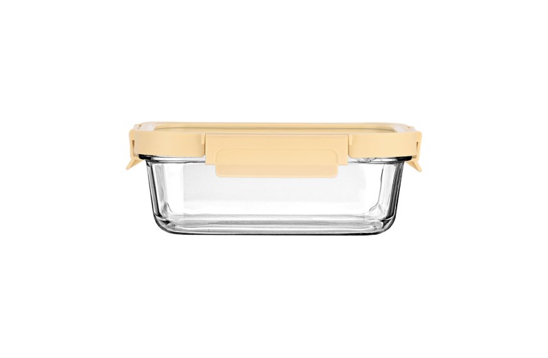 ESTIA ΦΑΓΗΤΟΔΟΧΕΙΟ CLICK&SEAL ΓΥΑΛΙΝΟ 1050ml 21.6x16.5x7.4cm ΜΕ ΚΑΠΑΚΙ ΠΛΑΣΤΙΚΟ IVORY