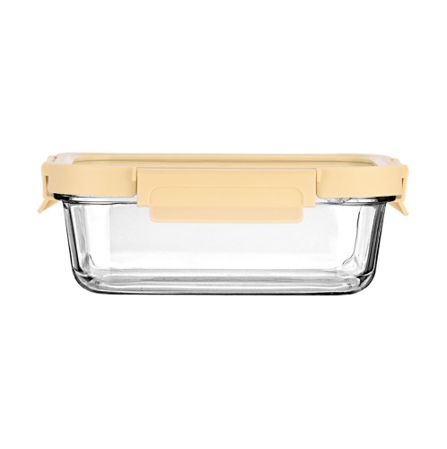 ESTIA ΦΑΓΗΤΟΔΟΧΕΙΟ CLICK&SEAL ΓΥΑΛΙΝΟ 1050ml 21.6x16.5x7.4cm ΜΕ ΚΑΠΑΚΙ ΠΛΑΣΤΙΚΟ IVORY