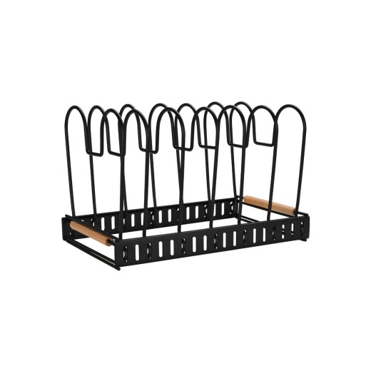 ESTIA ΘΗΚΗ ΜΕ ΔΙΑΧΩΡΙΣΤΙΚΑ BAMBOO ESSENTIALS ΜΕΤΑΛΛΙΚΗ ΜΕ ΧΕΡΟΥΛΙ 30.5x17.7x19cm ΜΑΥΡΗ