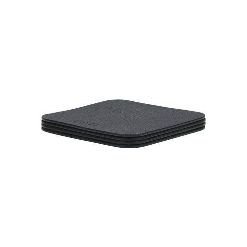 ESTIA ΣΟΥΒΕΡ ALLURE PVC 10x10cm ΜΑΥΡΟ  ΣΕΤ 4 ΤΕΜ.