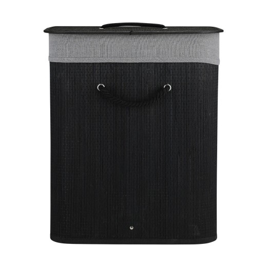 ESTIA ΚΑΛΑΘΙ ΑΠΛΥΤΩΝ BAMBOO ESSENTIALS 60LT ΠΤΥΣΣΟΜΕΝΟ ΟΡΘΟΓΩΝΙΟ ΜΑΥΡΟ ΝΕΑ ΠΛΕΞΗ