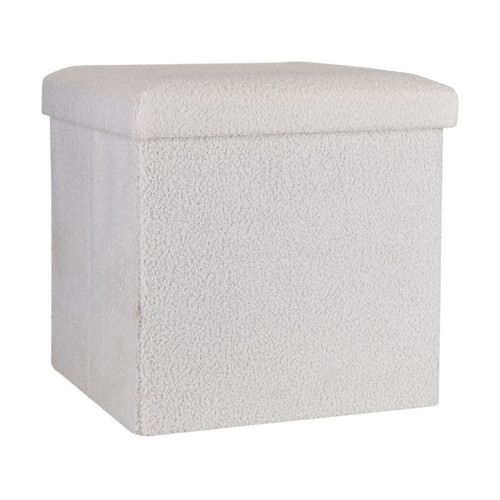 ESTIA ΣΚΑΜΠΟ CUBE LEATHER ΜΕ ΑΠΟΘΗΚΕΥΤΙΚΟ ΧΩΡΟ ΛΕΥΚΟ