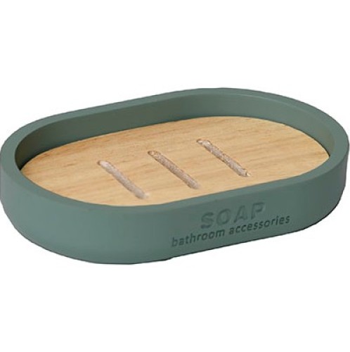Σαπουνοθήκη Polyresin-bamboo λαδί