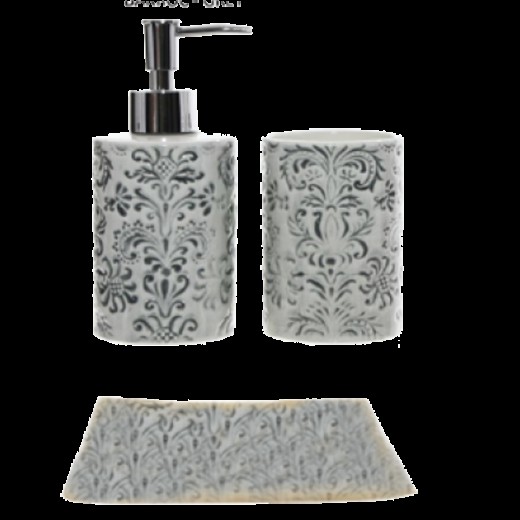 Σετ μπάνιου πορσελάνη με ανοξείδωτη-αμετάβλητη αντλία