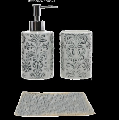 Σετ μπάνιου πορσελάνη με ανοξείδωτη-αμετάβλητη αντλία