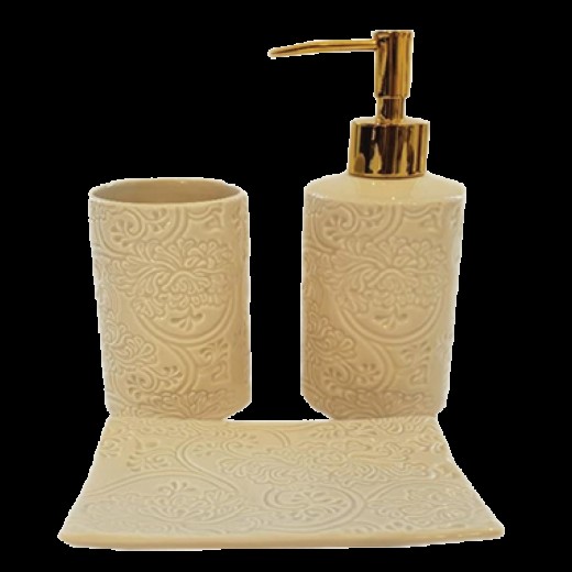 Σετ μπάνιου πορσελάνη με ανοξείδωτη-αμετάβλητη αντλία