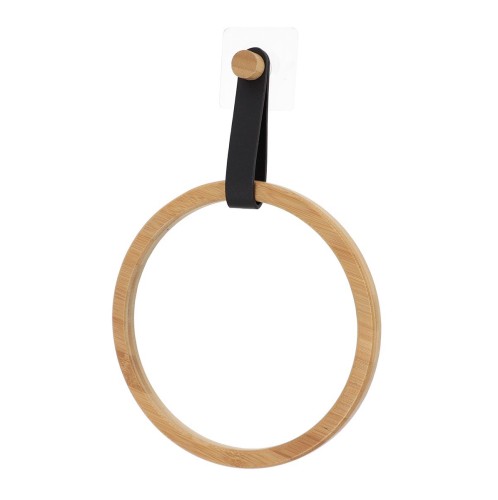 Στρογγυλή βάση για πετσέτες με δερμάτινο λουρί