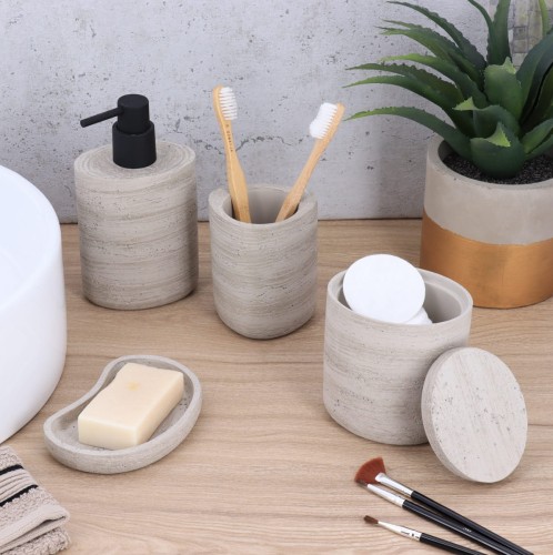 Σετ 4 τεμάχια αξεσουάρ μπάνιου polyresin 6422-6423-6424-6425 Eurocasa