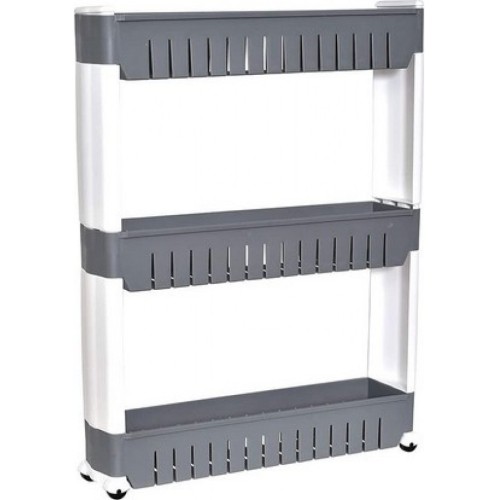 Ραφιέρα PP τροχήλατη γκρι Eurocasa