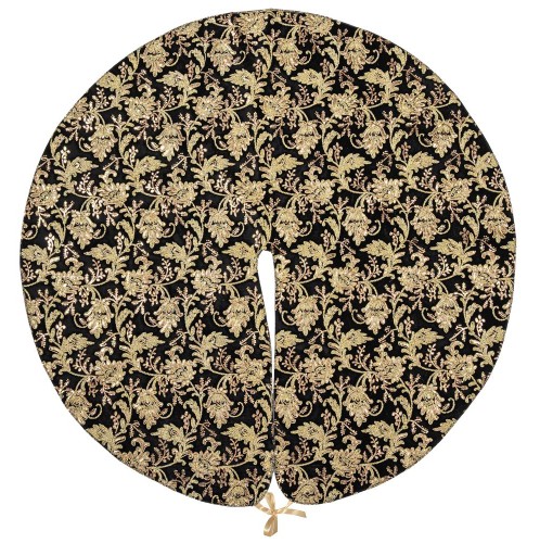 ΠΟΔΙΑ ΔΕΝΤΡΟΥ LUXURY ROSE  DF LONETA FOIL 120cmΦ ΜΑΥΡΟ ΧΡΥΣΟ