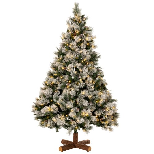 ΔΕΝΔΡΟ PRE-LIT SNOWY MONTCLAIR SPRUCE 180EK ΜΕ 200 LED ΘΕΡΜΟ ΛΕΥΚΟ AND ΠΟΛΥΧΡΩΜΑ