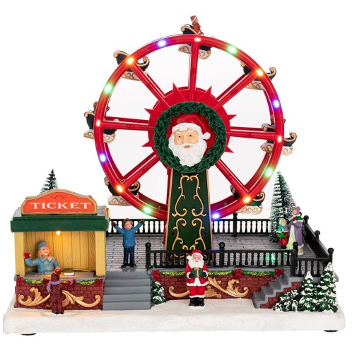 ΧΡΙΣΤΟΥΓΕΝΝΙΑΤΙΚΟ ΣΚΗΝΙΚΟ ΜΕ ΡΟΔΑ ΛΟΥΝΑ ΠΑΡΚ ΜΕ ΦΩΣ ΚΑΙ ΚΙΝΗΣΗ 30Χ20Χ28ΕΚ ΡΕΥΜΑΤΟΣ