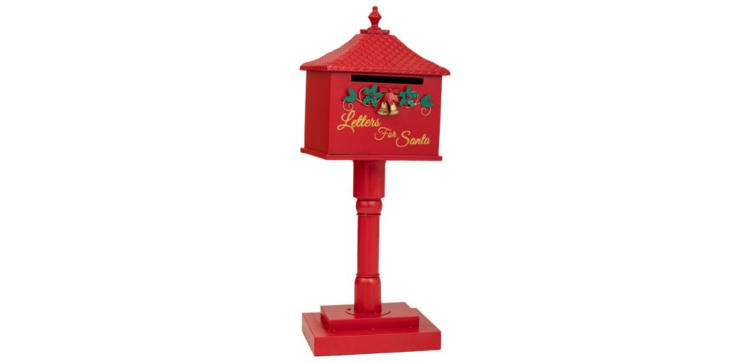 ΚΟΚΚΙΝΟ ΜΕΤΑΛΛΙΚΟ ΓΡΑΜΜΑΤΟΚΙΒΩΤΙΟ ΣΕ ΣΤΥΛΟ 34.5X26.5X93.5ΕΚ(Letters for Santa)