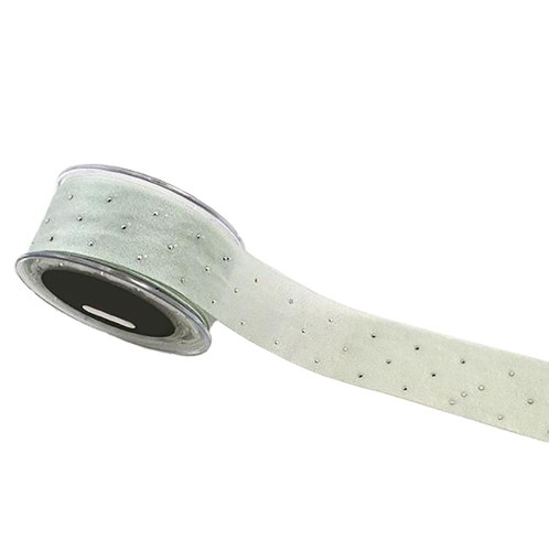 ΚΟΡΔ.ORGANZA  WITH DIMONDS ΛΑΧΑΝΙ 23mmX18m