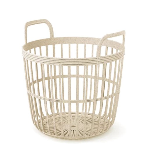 ZOE BASKET ECO WOOD ΚΡΕΜ ΠΛΑΣΤΙΚΟ ΚΑΛΑΘΙ Φ42Χ41ΕΚ