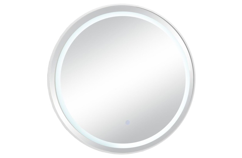 ΛΕΥΚΟΣ ΣΤΡΟΓΓΥΛΟΣ ΜΕΤΑΛΛΙΚΟΣ ΚΑΘΡΕΦΤΗΣ ΤΟΙΧΟΥ ΜΕ LED Φ70ΕΚ