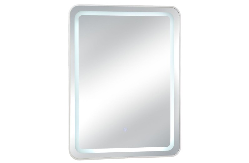 ΛΕΥΚΟΣ ΟΡΘΟΓΩΝΙΟΣ ΜΕΤΑΛΛΙΚΟΣ ΚΑΘΡΕΦΤΗΣ ΤΟΙΧΟΥ ΜΕ LED 60Χ80ΕΚ