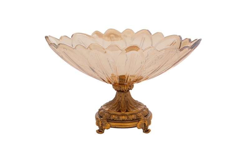 ΜΕΛΙ ΓΥΑΛΙΝΗ ΠΙΑΤΕΛΑ ΜΕ ΜΕΤΑΛΛΙΚΗ ΒΑΣΗ 30Χ16Χ18ΕΚ