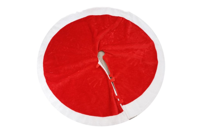 ΚΟΚΚΙΝΗ ΒΕΛΟΥΔΙΝΗ ΠΟΔΙΑ ΔΕΝΤΡΟΥ ΜΕ ΛΕΥΚΗ ΓΟΥΝΙΝΗ ΜΠΟΡΝΤΟΥΡΑ Φ120ΕΚ