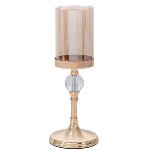 ΧΡΥΣΟ ΜΕΤΑΛΛΙΚΟ ΚΗΡΟΠΗΓΙΟ ΜΕ ΓΥΑΛΙ Φ13,5Χ36ΕΚ