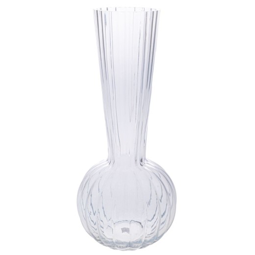 ΔΙΑΦΑΝΟ ΓΥΑΛΙΝΟ ΒΑΖΟ ΜΕ ΨΗΛΟ ΛΑΙΜΟ Φ14Χ33ΕΚ