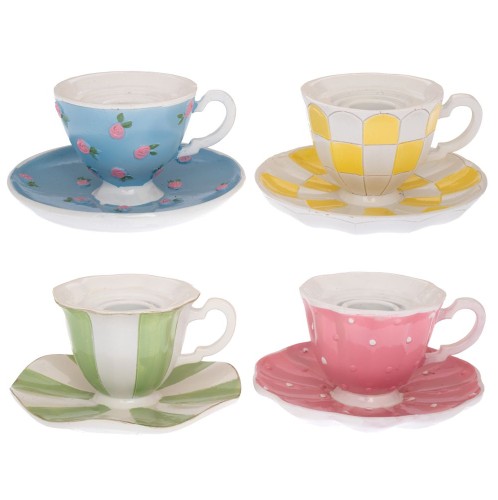 ΣΕΤ 4 ΔΙΑΦΟΡΑ ΧΡΩΜΑΤΑ ΠΟΛΥΡΕΖΙΝ ΚΗΡΟΠΗΓΙΑ ΤΣΑΓΙΕΡΑ 11,5Χ11,5Χ6ΕΚ