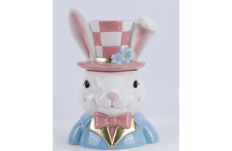 ΣΙΕΛ ΚΕΡΑΜΙΚΗ ΜΠΙΣΚΟΤΙΕΡΑ ΛΑΓΟΣ ΜΕ ΡΟΖ ΚΑΡΟ ΚΑΠΑΚΙ 19Χ16Χ28ΕΚ