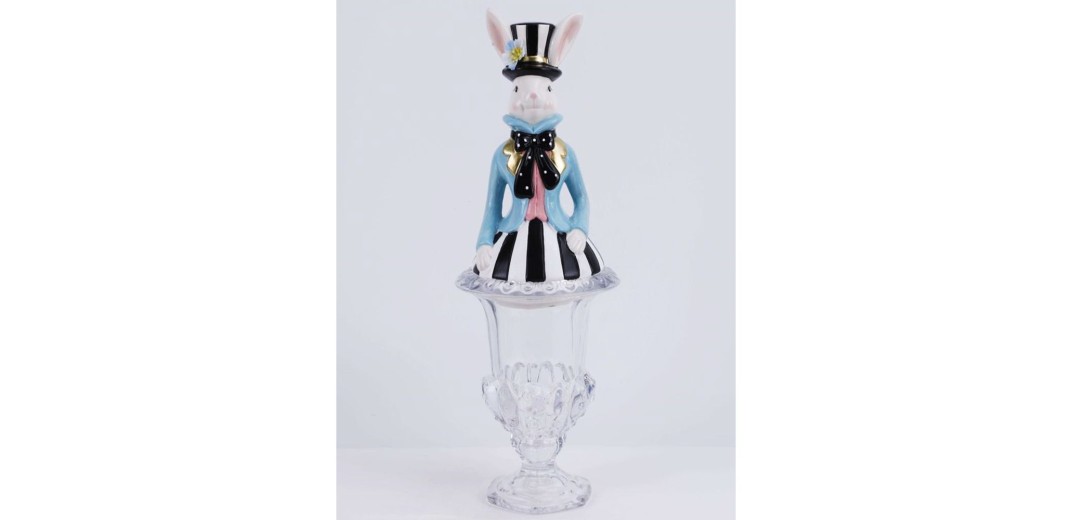 ΚΕΡΑΜΙΚΗ ΜΠΙΣΚΟΤΙΕΡΑ ΜΕ ΔΙΑΦΑΝΗ ΒΑΣΗ ΚΑΙ ΚΑΠΑΚΙ ΜΕ ΑΣΠΡΟΜΑΥΡΟ ΣΙΕΛ ΛΑΓΟ 16Χ16Χ42ΕΚ