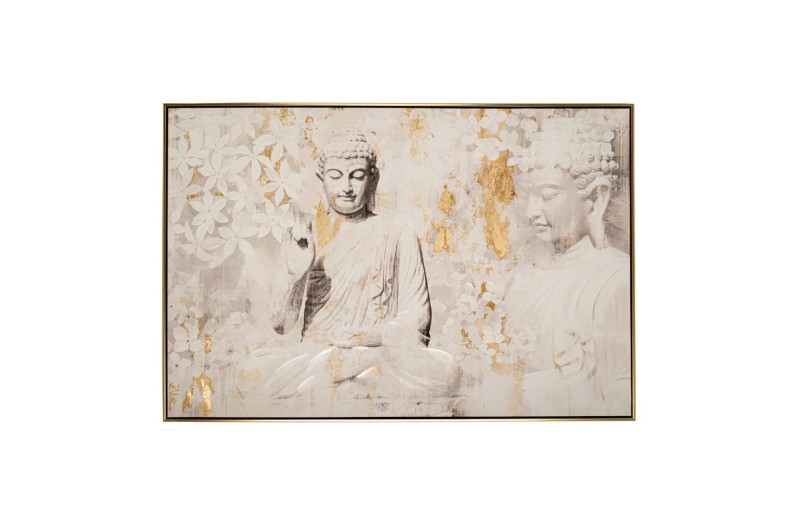 ΠΙΝΑΚΑΣ ΕΛΑΙΟΓΡΑΦΙΑ ΣΕ ΤΥΠΩΜΕΝΟ ΚΑΜΒΑ ΜΕ ΒΟΥΔΑ ΣΕ ΧΡΥΣΗ ΚΟΡΝΙΖΑ 123Χ5Χ83ΕΚ.