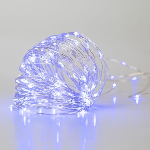 100 MICROLED ΣΥΡΜΑ ΑΣΗΜΙ ΜΠΛΕ 8ΠΡΟΓΡΑΜ 5ΜΕΤΡΑ ΕΣΩΤ AND ΕΞΩΤ ΧΩΡΟΥ