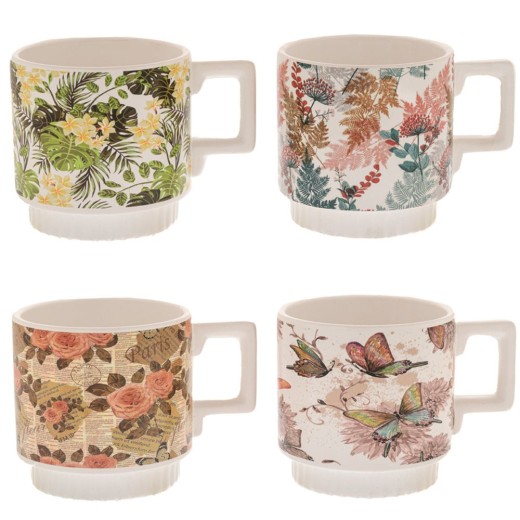 ΚΑΣΠΩ ΚΟΥΠΑ ΚΕΡΑΜΙΚΟ 15εκ Φ11 Χ11ΕΚ.ΥΨΟΣ ΣΕ 4 ΧΡΩΜΑΤΑ ΜΕ ΧΕΡΑΚΙ