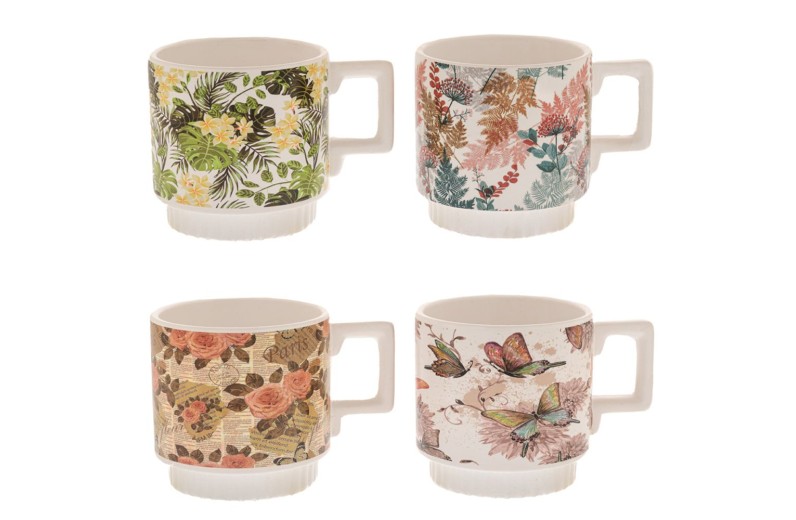 ΚΑΣΠΩ ΚΟΥΠΑ ΚΕΡΑΜΙΚΟ 15εκ Φ11 Χ11ΕΚ.ΥΨΟΣ ΣΕ 4 ΧΡΩΜΑΤΑ ΜΕ ΧΕΡΑΚΙ