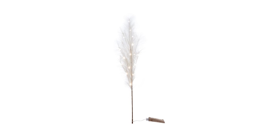 ΛΕΥΚΟ ΚΛΑΔΙ PAMPAS ΜΕ ΛΑΜΠΑΚΙΑ ΜΠΑΤΑΡΙΑΣ 115ΕΚ