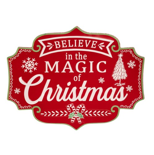 ΚΟΚΚΙΝΗ ΜΕΤΑΛΛΙΚΗ ΤΑΜΠΕΛΑ MAGIC CHRISTMAS 61X46EK