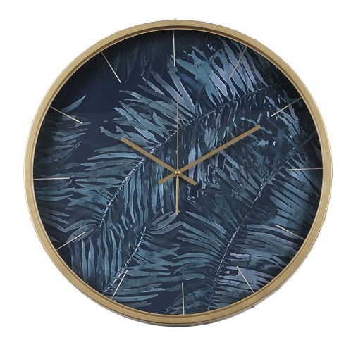ΧΡΥΣΟ ΜΕΤΑΛΛΙΚΟ ΡΟΛΟΙ ΤΟΙΧΟΥ LEAVES 50x50x6EK