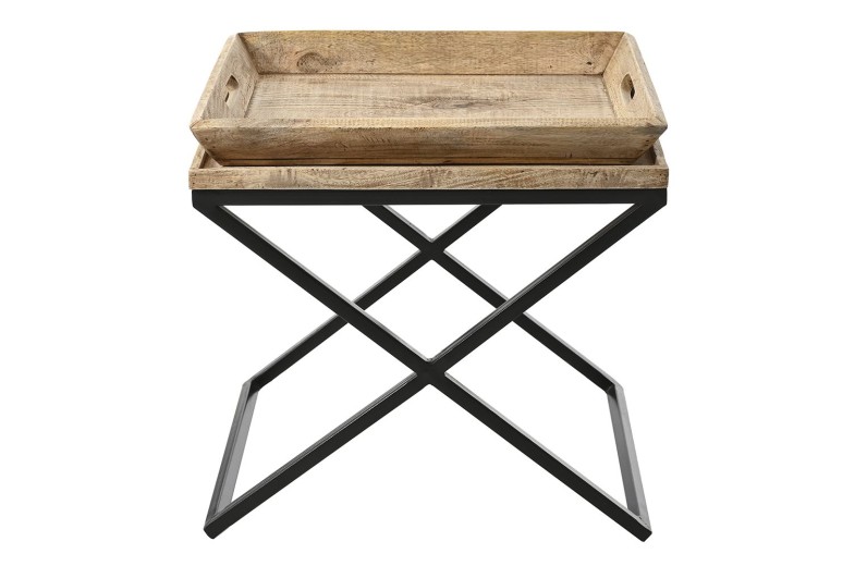 ΞΥΛΙΝΟ ΤΡΑΠΕΖΙ ME ΔΙΣΚΟ 55Χ45Χ56ΕΚ ME ΜΕΤΑΛΛΙΚΑ ΠΟΔΙΑ