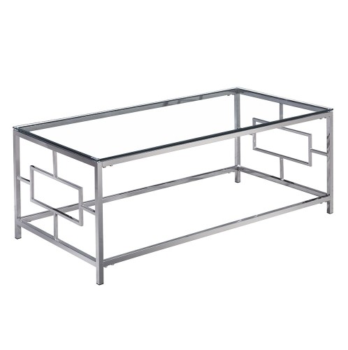 ΑΣΗΜΙ ΜΕΤΑΛΛΙΚΟ ΧΑΜΗΛΟ ΤΡΑΠΕΖΙ CLEAR SILVER 120Χ60Χ45ΕΚ