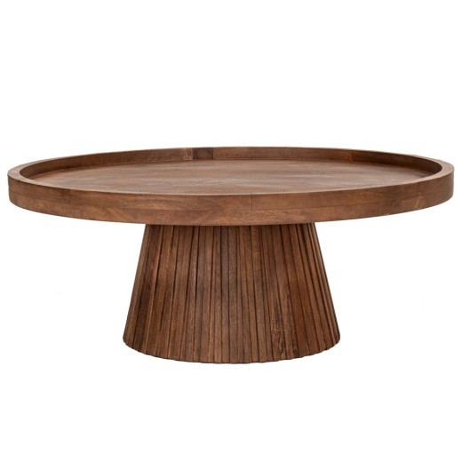 ΚΑΦΕ ΞΥΛΙΝΟ ΤΡΑΠΕΖΙ ΡΟΤΟΝΤΑ 87Χ87Χ35ΕΚ