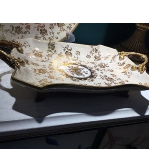 ΔΙΑΚΟΣΜΗΤΙΚΗ ΠΟΛΥΡΕΖΙΝ ΠΙΑΤΕΛΑ ΜΕ ΧΡΥΣΑ ΧΕΡΟΥΛΙΑ 38Χ24Χ9ΕΚ