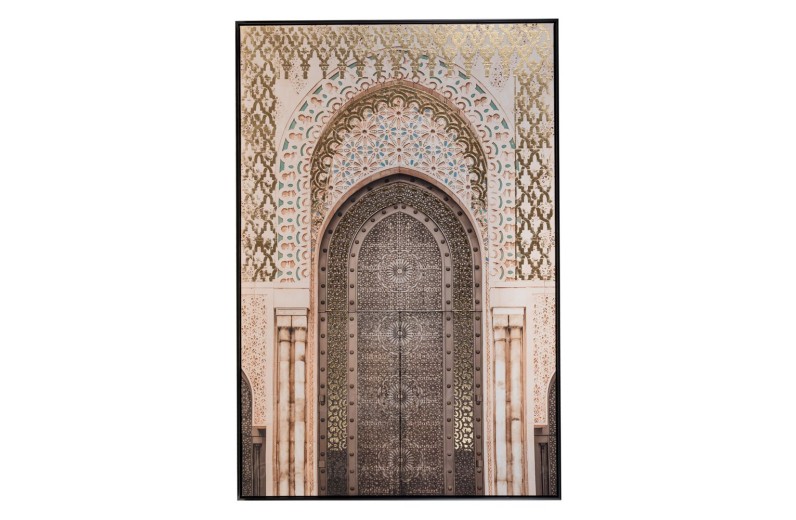 THE ORIENTAL DOOR ΕΛΑΙΟΓΡΑΦΙΑ 80Χ120ΕΚ ΜΕ ΜΑΥΡΗ ΚΟΡΝΙΖΑ ΣΕ ΤΥΠΩΜΕΝΟ ΚΑΜΒΑ