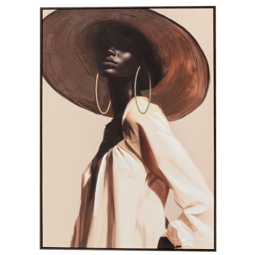 ΕΛΑΙΟΓΡΑΦΙΑ ΣΕ ΤΥΠΩΜΕΝΟ ΚΑΜΒΑ 100Χ4.5Χ140ΕΚ ΓΥΝΑΙΚΑ ΜΕ ΚΑΠΕΛΟ