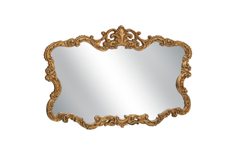 ΧΡΥΣΟΣ VINTAGE PU ΚΑΘΡΕΦΤΗΣ ΤΟΙΧΟΥ ΜΕ ΑΝΑΓΛΥΦΑ ΣΧΕΔΙΑ 96Χ4Χ67ΕΚ