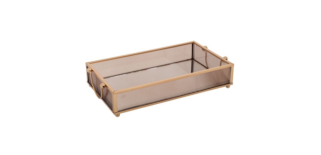 ΧΡΥΣΟΣ ΜΕΤΑΛΛΙΚΟΣ ΔΙΣΚΟΣ 24Χ14Χ5 ΕΚ ΜΕ ΜΕΛΙ ΓΥΑΛΙ ΚΑΙ ΚΑΘΡΕΠΤΗ