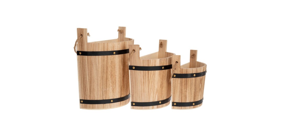 ΣΕΤ 3 ΞΥΛΙΝΟΣ ΗΜΙΚΥΚΛΙΚΟΣ ΚΟΥΒΑΣ ΚΑΣΠΩ ΜΕ ΧΕΡΟΥΛΙ ΑΠΟ ΣΧΟΙΝΙ Φ30,5Χ15,5Χ27  Φ28Χ13Χ21  Φ21Χ10,5Χ1