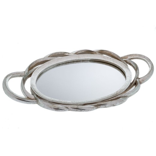 ΑΣΗΜΙ ΠΟΛΥΡΕΖΙΝ ΔΙΣΚΟΣ ΜΕ ΕΠΙΦΑΝΕΙΑ ΚΑΘΡΕΦΤΗ ΚΑΙ ΣΧΕΔΙΑ ΚΥΚΛΟΥΣ 48,5Χ28Χ5ΕΚ