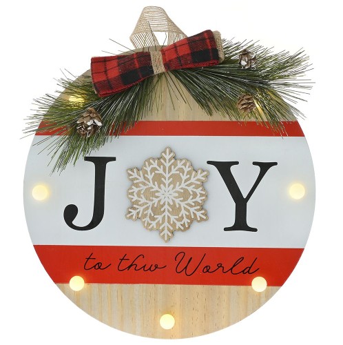 ΞΥΛΙΝΗ ΣΤΡΟΓΓΥΛΗ  ΚΡΕΜΑΣΤΗ ΠΙΝΑΚΙΔΑ JOY ΜΕ ΦΩΣ 29X4X29EK ΜΠΑΤΑΡΙΑΣ