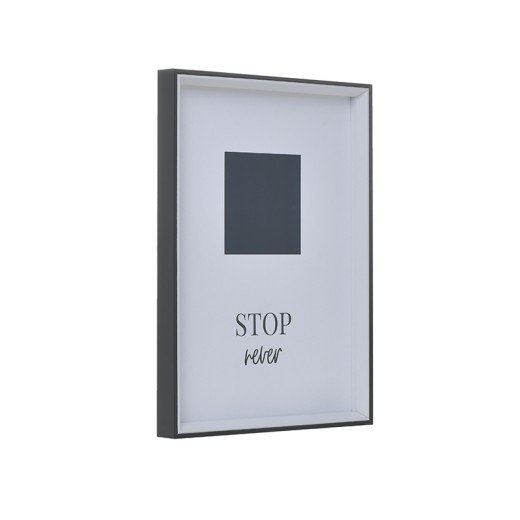 CLICK ΠΙΝΑΚΑΣ ΜΕ ΠΛΑΙΣΙΟ ΚΑΜΒΑΣ ''STOP'' ΞΥΛΙΝΟΣ ΛΕΥΚΟΣ/ΜΑΥΡΟΣ 30Χ3Χ40 - 3cm x 40cm x 30cm